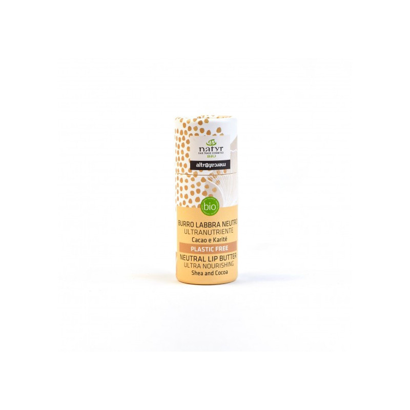 Beurre à lèvres nourrissant Bio, karité et cacao, 10g