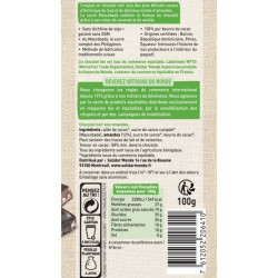 Chocolat noir équitable et bio aux amandes